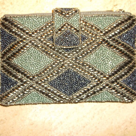 2-Bag Bundle: Handmade Club Bag + 3-bag Faux Snakeskin Cosmetic Set, both NWT - Picture 2 of 9